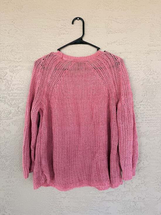 J.Crew Pink Open-Knit Sweater, Women’s Size S - Picture 4 of 4